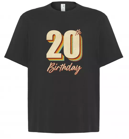 Футболка Оверсайз 20th Birthday Черный фото