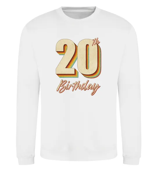 Світшот 20th Birthday Білий фото