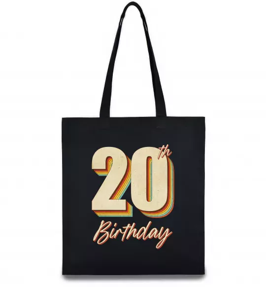 Еко-сумка 20th Birthday Чорний фото
