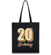 Еко-сумка 20th Birthday Чорний фото