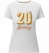 Жіноча преміум футболка 20th Birthday Білий фото