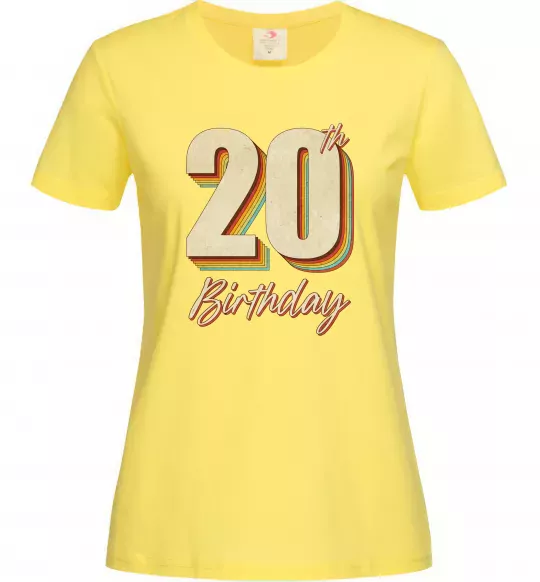 Жіноча футболка 20th Birthday Лимонний фото