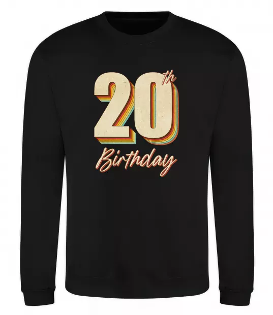 Світшот 20th Birthday Чорний фото