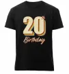 Чоловіча преміум футболка 20th Birthday Чорний фото