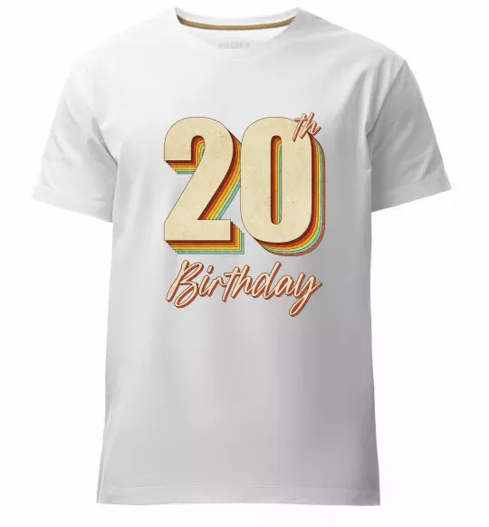 Чоловіча преміум футболка 20th Birthday Білий фото