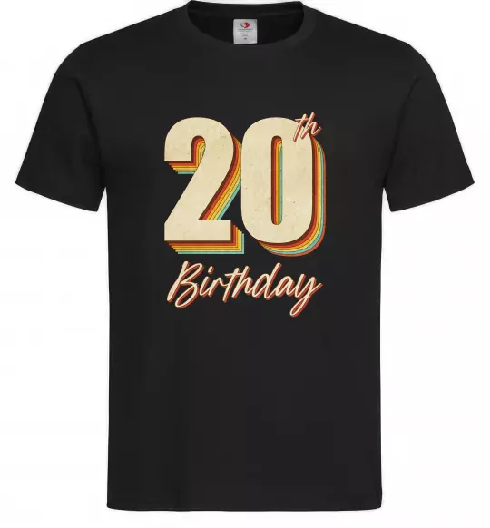 Мужская футболка 20th Birthday Черный фото