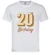 Мужская футболка 20th Birthday Белый фото