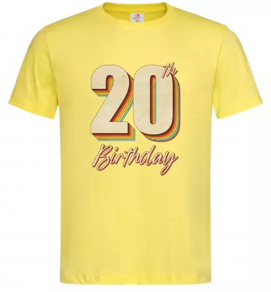 Мужская футболка 20th Birthday Лимонный фото
