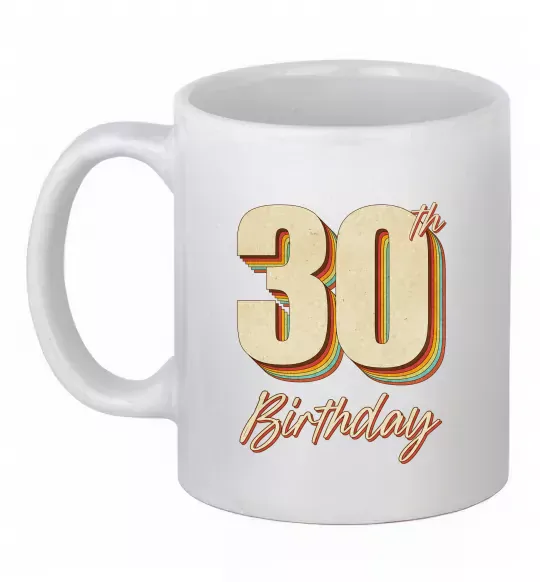 Чашка керамическая 30th Birthday Белый фото