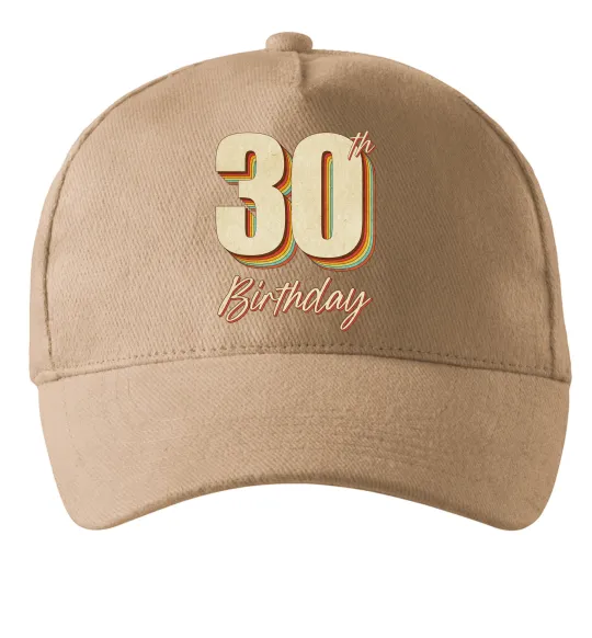 Кепка 30th Birthday Песочный фото