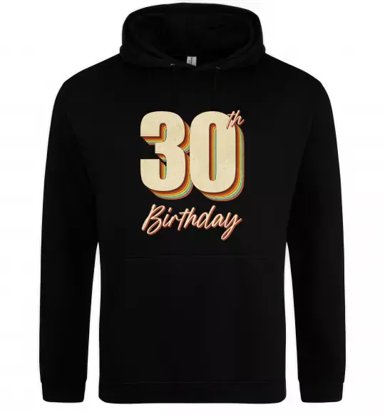 Чоловіча толстовка (худі) 30th Birthday Чорний фото