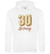 Женская толстовка (худи) 30th Birthday Белый фото