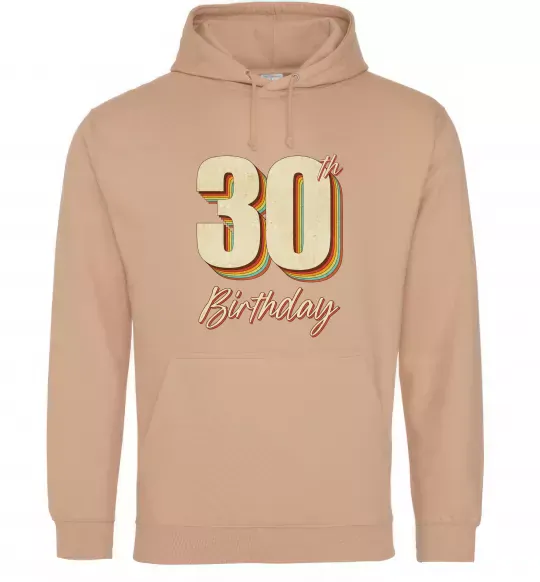 Женская толстовка (худи) 30th Birthday Песочный фото