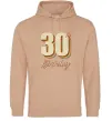 Женская толстовка (худи) 30th Birthday Песочный фото