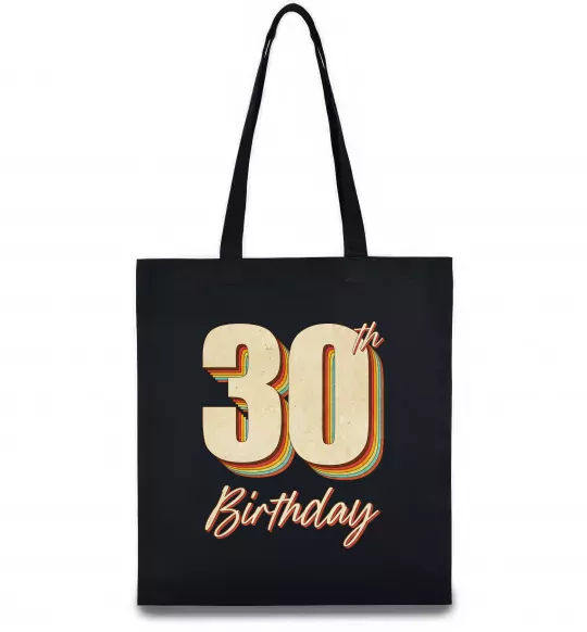 Еко-сумка 30th Birthday Чорний фото