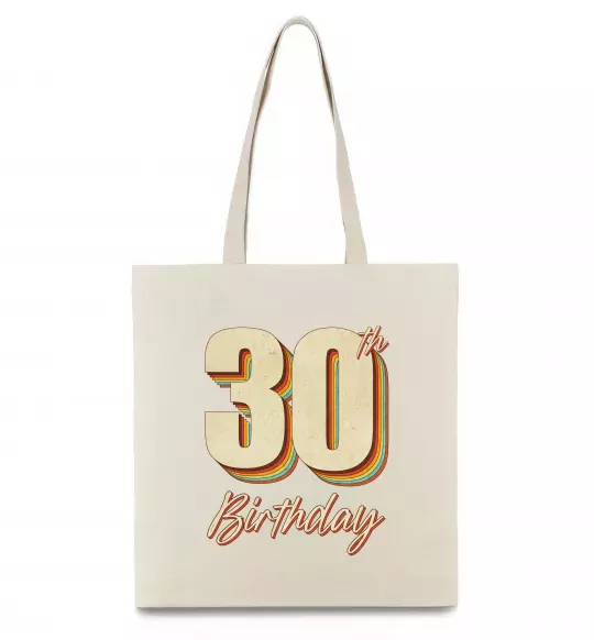 Еко-сумка 30th Birthday Бежевий фото