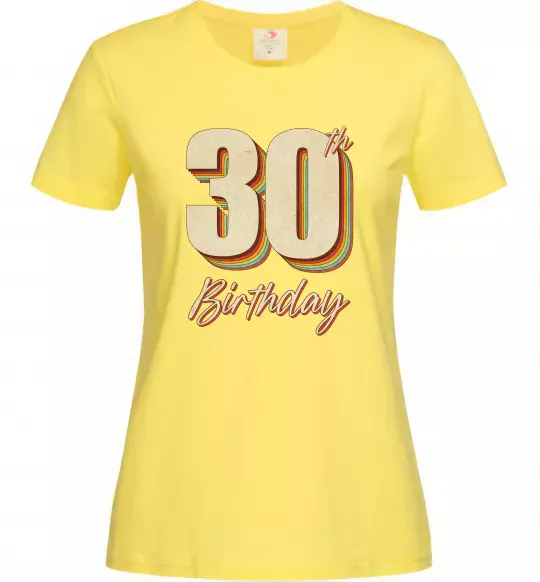 Жіноча футболка 30th Birthday Лимонний фото