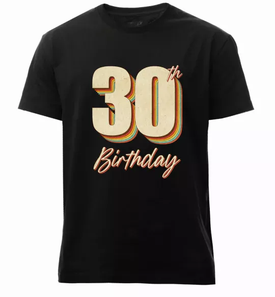 Мужская премиум футболка 30th Birthday Черный фото