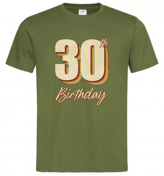 Мужская футболка 30th Birthday Оливковый фото