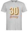 Мужская футболка 30th Birthday Серый фото