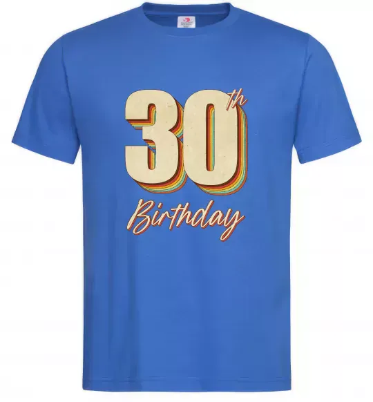 Мужская футболка 30th Birthday Ярко-синий фото