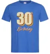 Мужская футболка 30th Birthday Ярко-синий фото