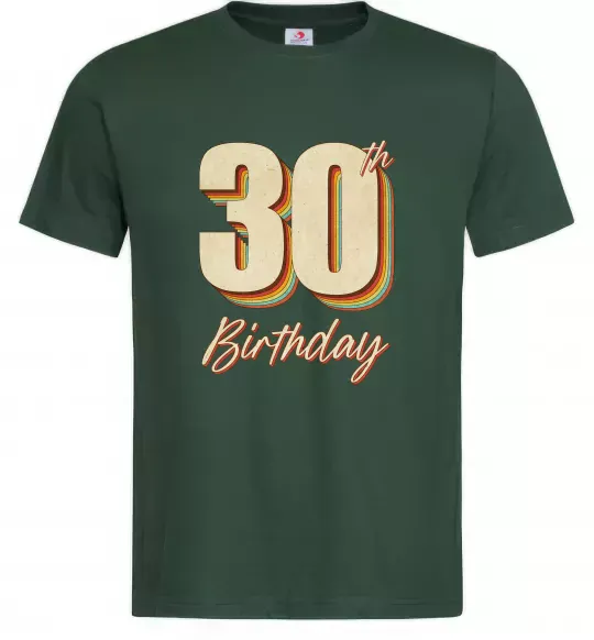 Мужская футболка 30th Birthday Темно-зеленый фото