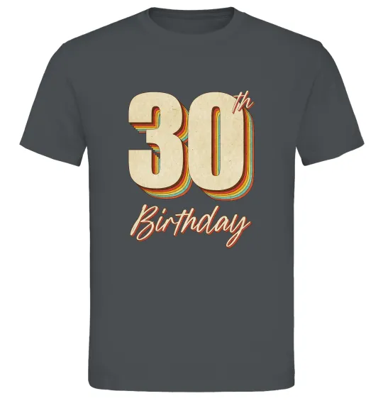 Мужская футболка 30th Birthday Графит фото