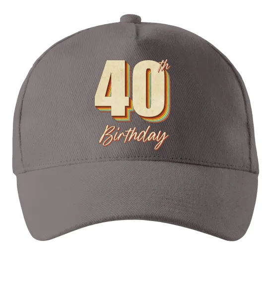 Кепка 40th Birthday Сірий фото