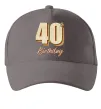 Кепка 40th Birthday Сірий фото