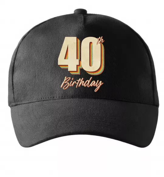 Кепка 40th Birthday Черный фото