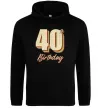 Мужская толстовка (худи) 40th Birthday Черный фото