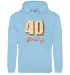 Мужская толстовка (худи) 40th Birthday Голубой фото