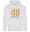 Женская толстовка (худи) 40th Birthday Серый меланж фото