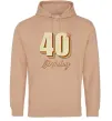 Женская толстовка (худи) 40th Birthday Песочный фото