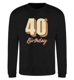 Свитшот 40th Birthday Черный фото