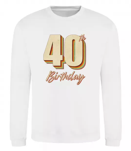 Свитшот 40th Birthday Белый фото