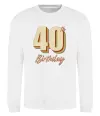 Свитшот 40th Birthday Белый фото