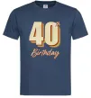 Мужская футболка 40th Birthday Темно-синий фото