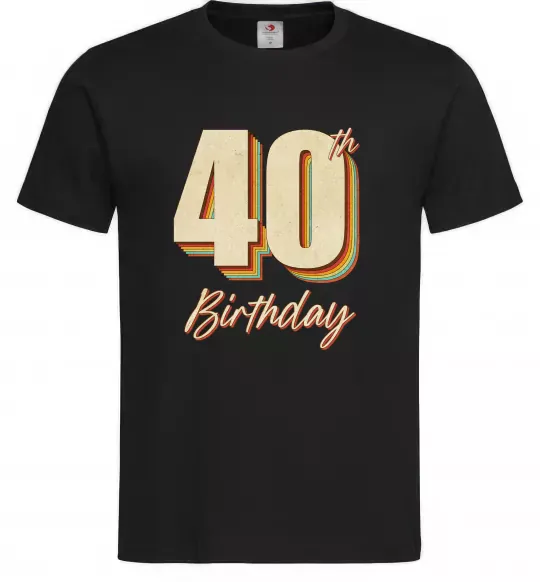 Мужская футболка 40th Birthday Черный фото