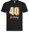 Мужская футболка 40th Birthday Черный фото