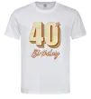 Мужская футболка 40th Birthday Белый фото