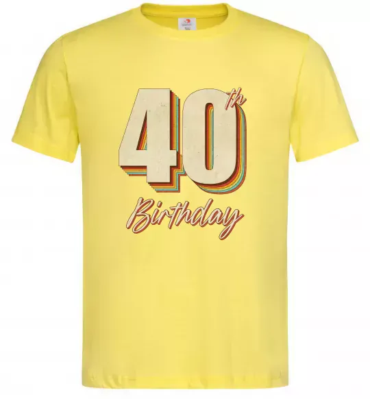 Мужская футболка 40th Birthday Лимонный фото