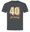 Мужская футболка 40th Birthday Графит фото