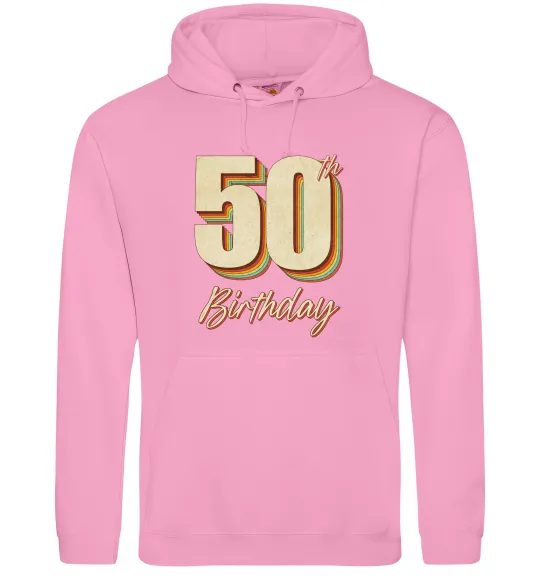 Мужская толстовка (худи) 50th Birthday Розовый фото