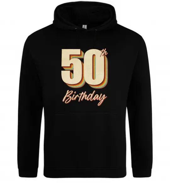 Мужская толстовка (худи) 50th Birthday Черный фото
