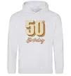Мужская толстовка (худи) 50th Birthday Серый меланж фото