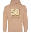 Мужская толстовка (худи) 50th Birthday Песочный фото