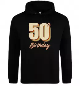 Женская толстовка (худи) 50th Birthday Черный фото