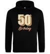 Женская толстовка (худи) 50th Birthday Черный фото